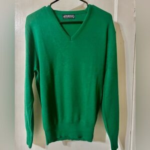 Puritan Vintage men's green V-neck Sweater Size M